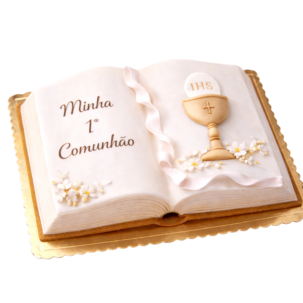Bolo Livro da Primeira Comunhão 4