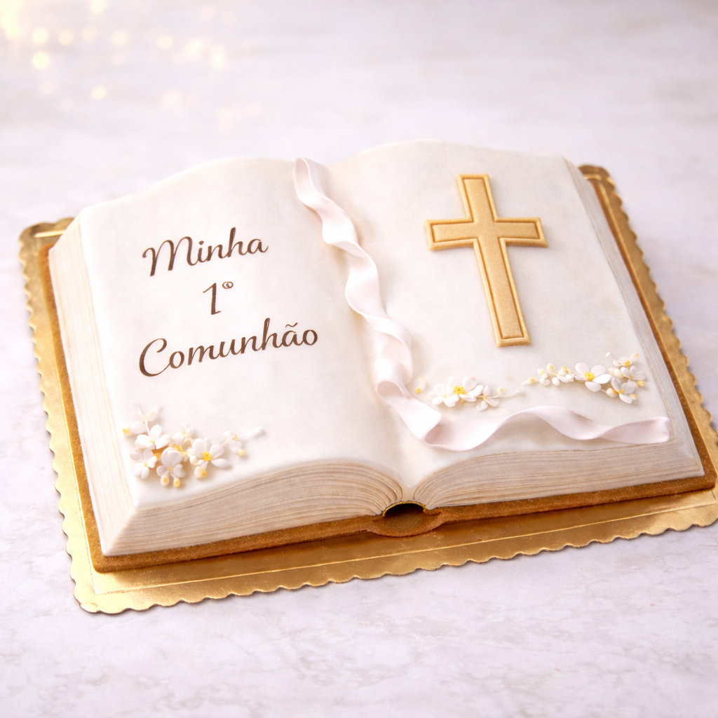 Bolo Livro da Primeira Comunhão 2