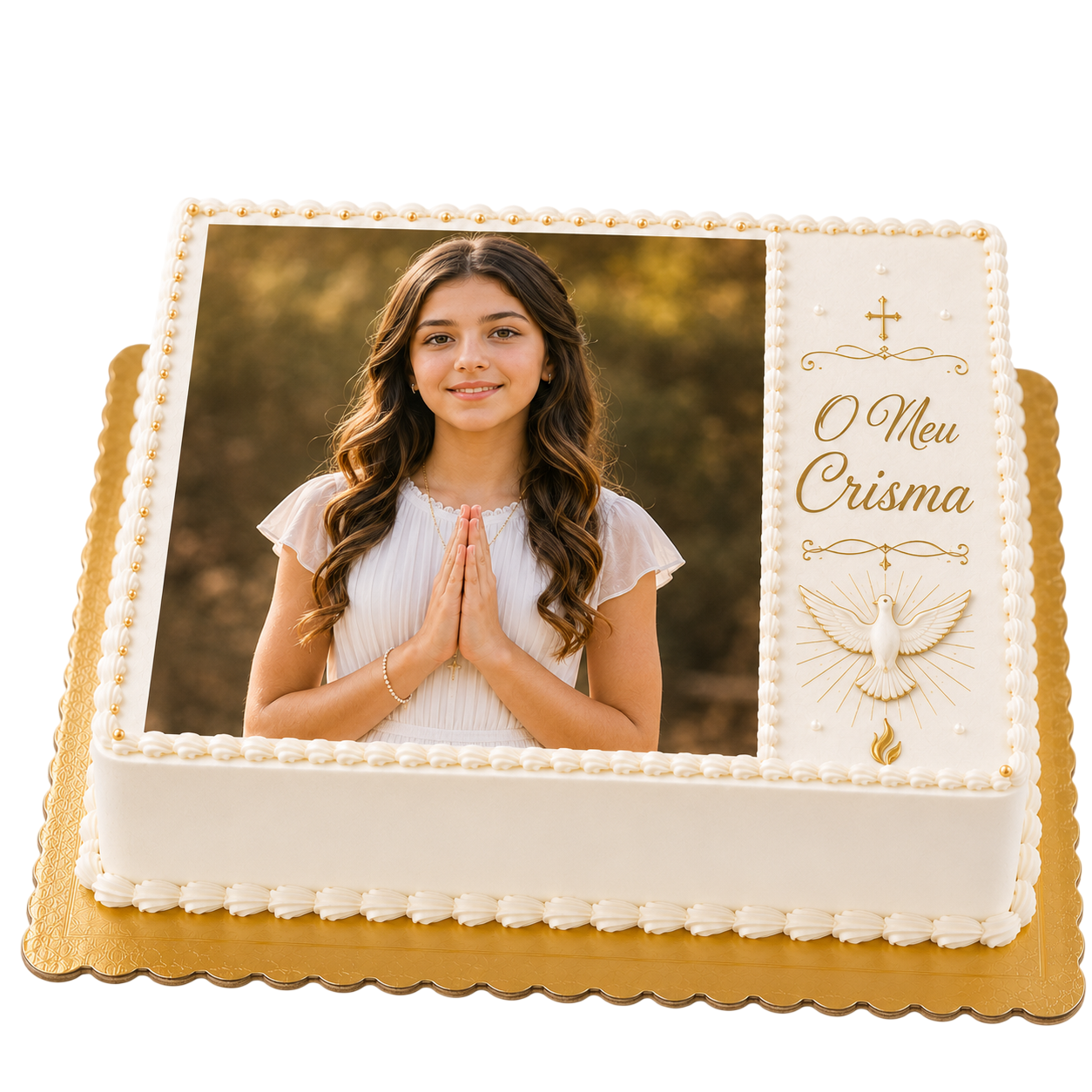 Bolo de Crisma com Foto Personalizada 3