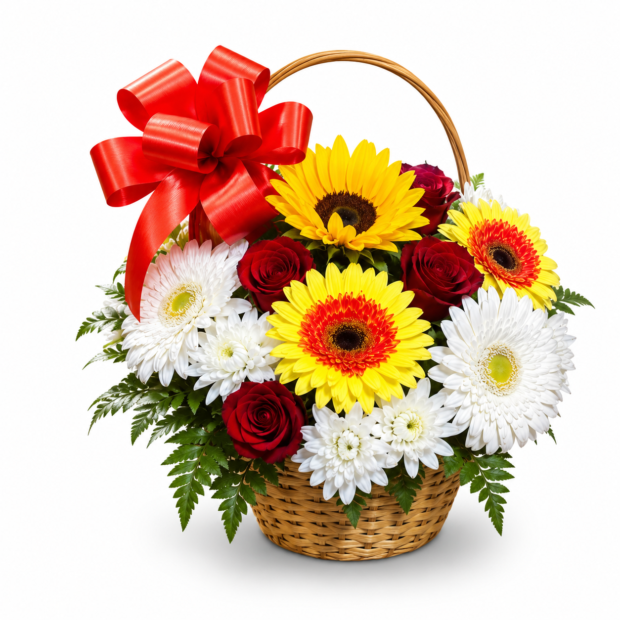 Cesto Gérberas & Rosas 2