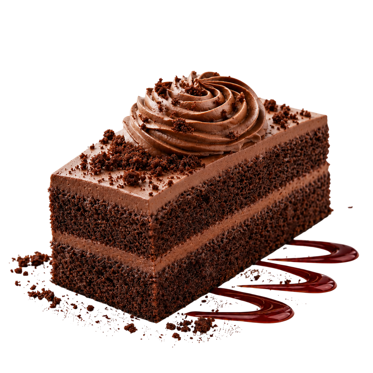 Fatia de Bolo de Chocolate Cremoso 1