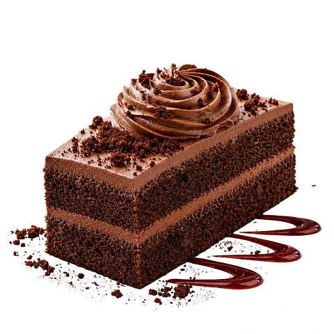 Fatia de Bolo de Chocolate Cremoso