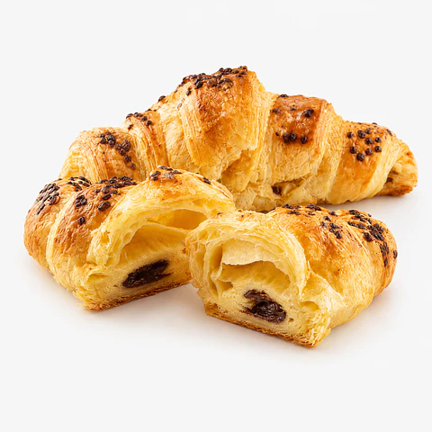 Croissant Folhado com Chocolate