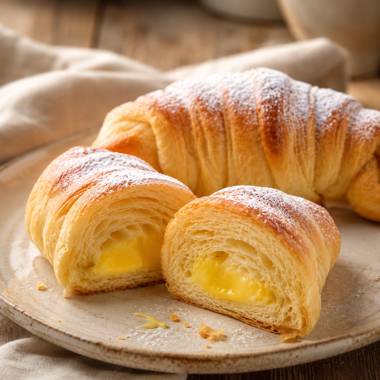 Croissant Brioche com Creme Pasteleiro 2