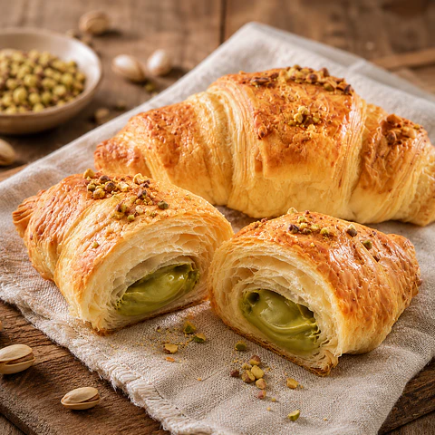 Croissant Folhado com Pistácio