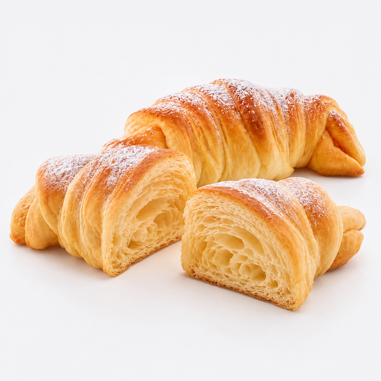 Croissant Folhado Polvilhado com Açúcar 1