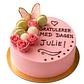 Bolo de Aniversário Feminino Rosa com Macarons - Thumbnail 5