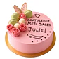 Bolo de Aniversário Feminino Rosa com Macarons - Thumbnail 7