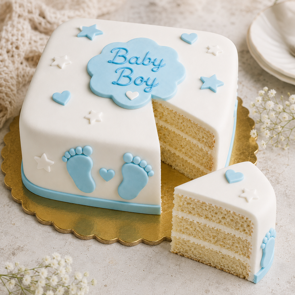 Bolo de Babyshower Menino 4