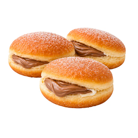 Bolas de Berlim com Creme Kinder