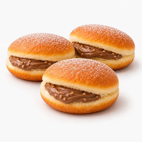 Bolas de Berlim com Creme Ferrero Rocher