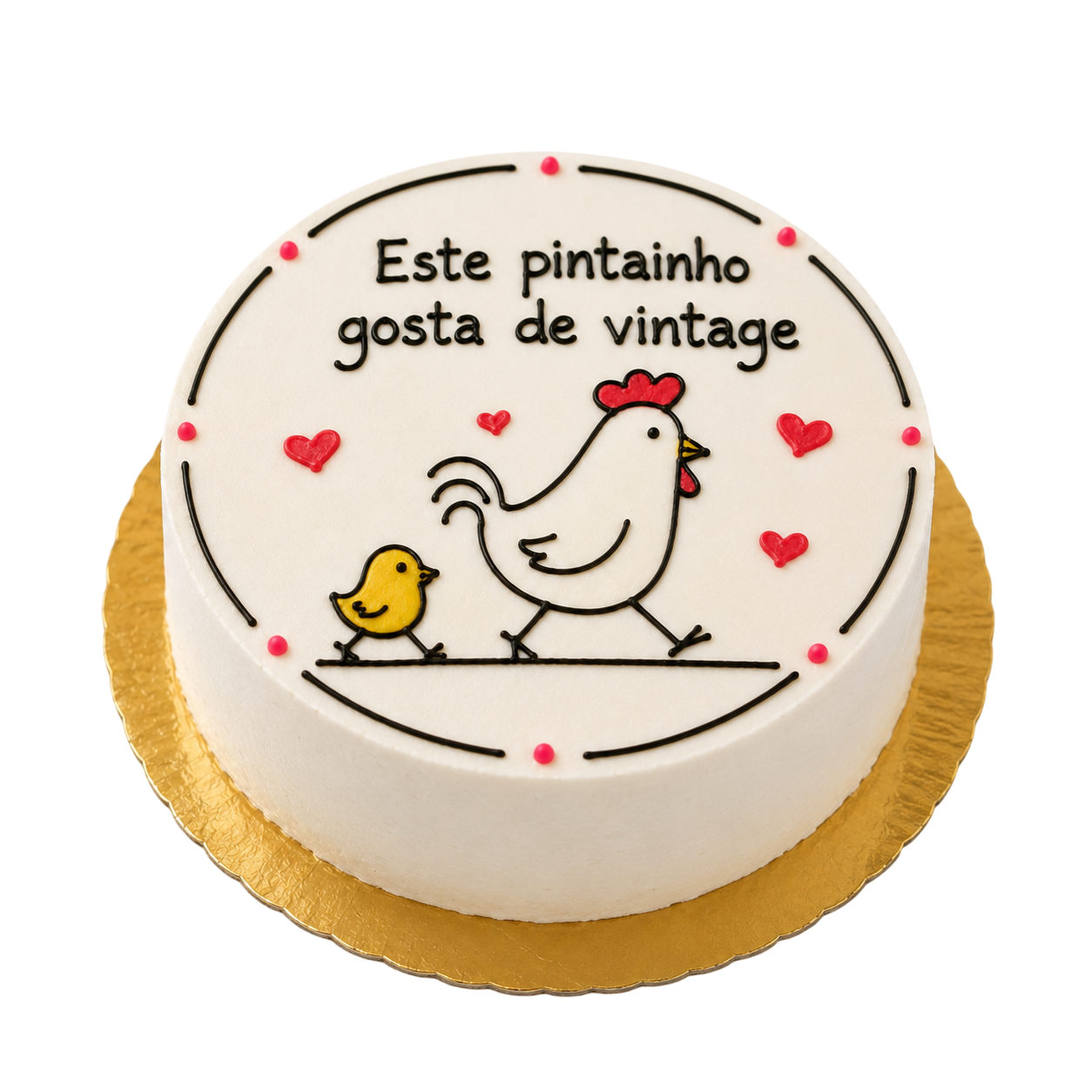 Bento Cake “Este Pintainho Gosta de Vintage” 4