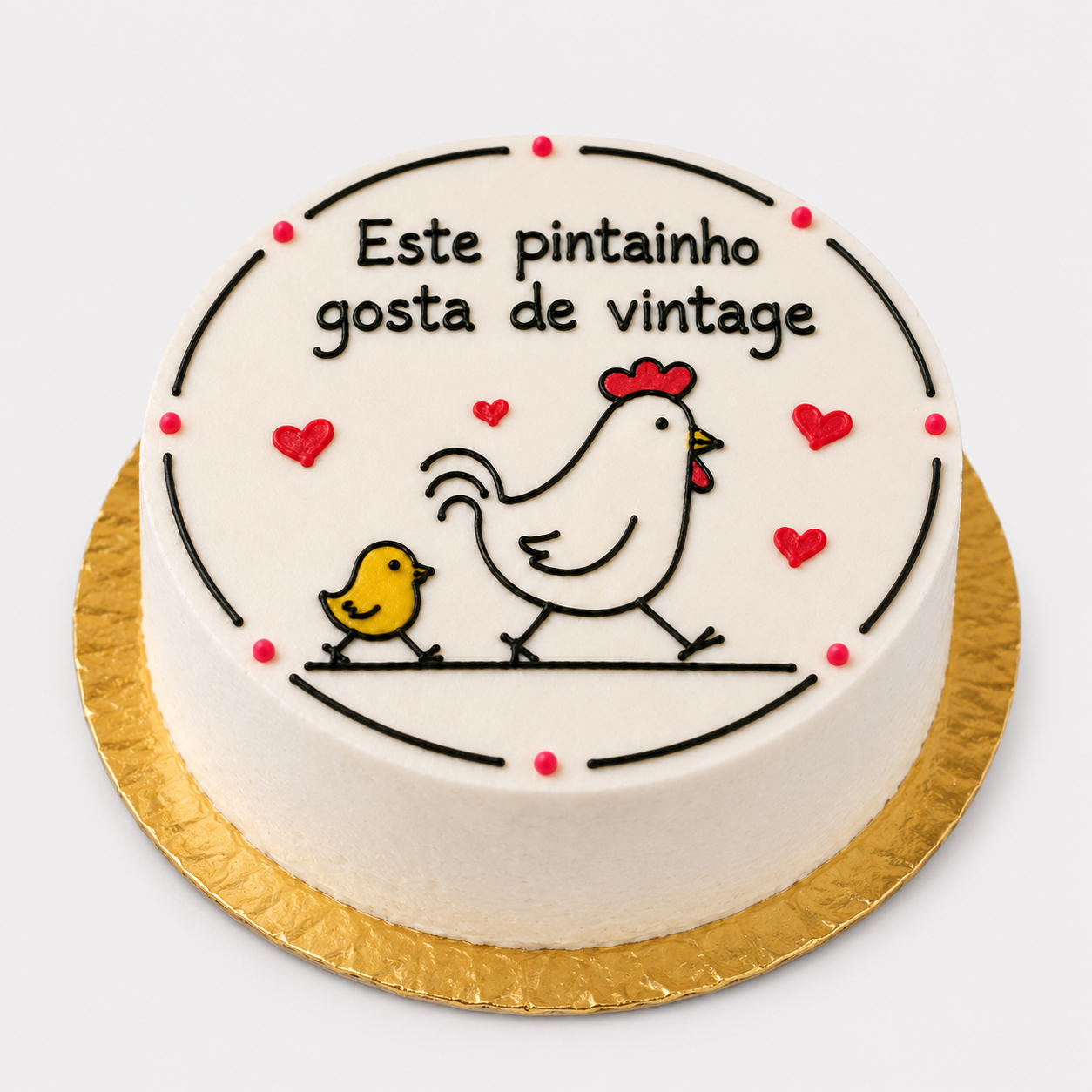 Bento Cake “Este Pintainho Gosta de Vintage” 5