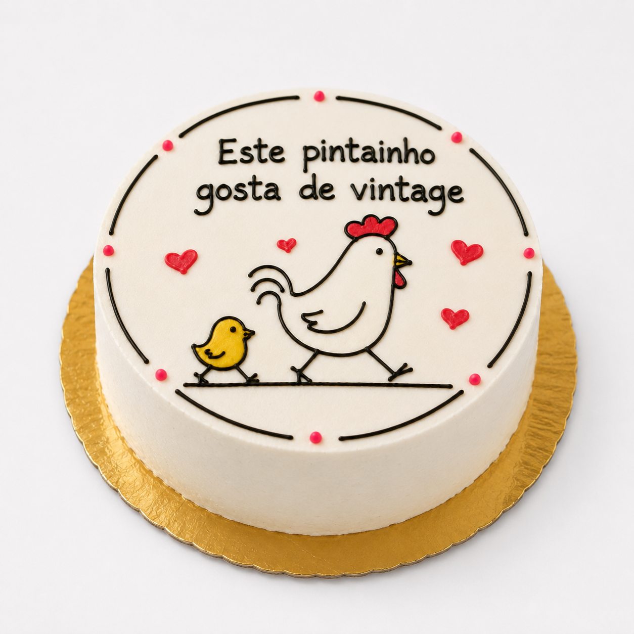 Bento Cake “Este Pintainho Gosta de Vintage” 6