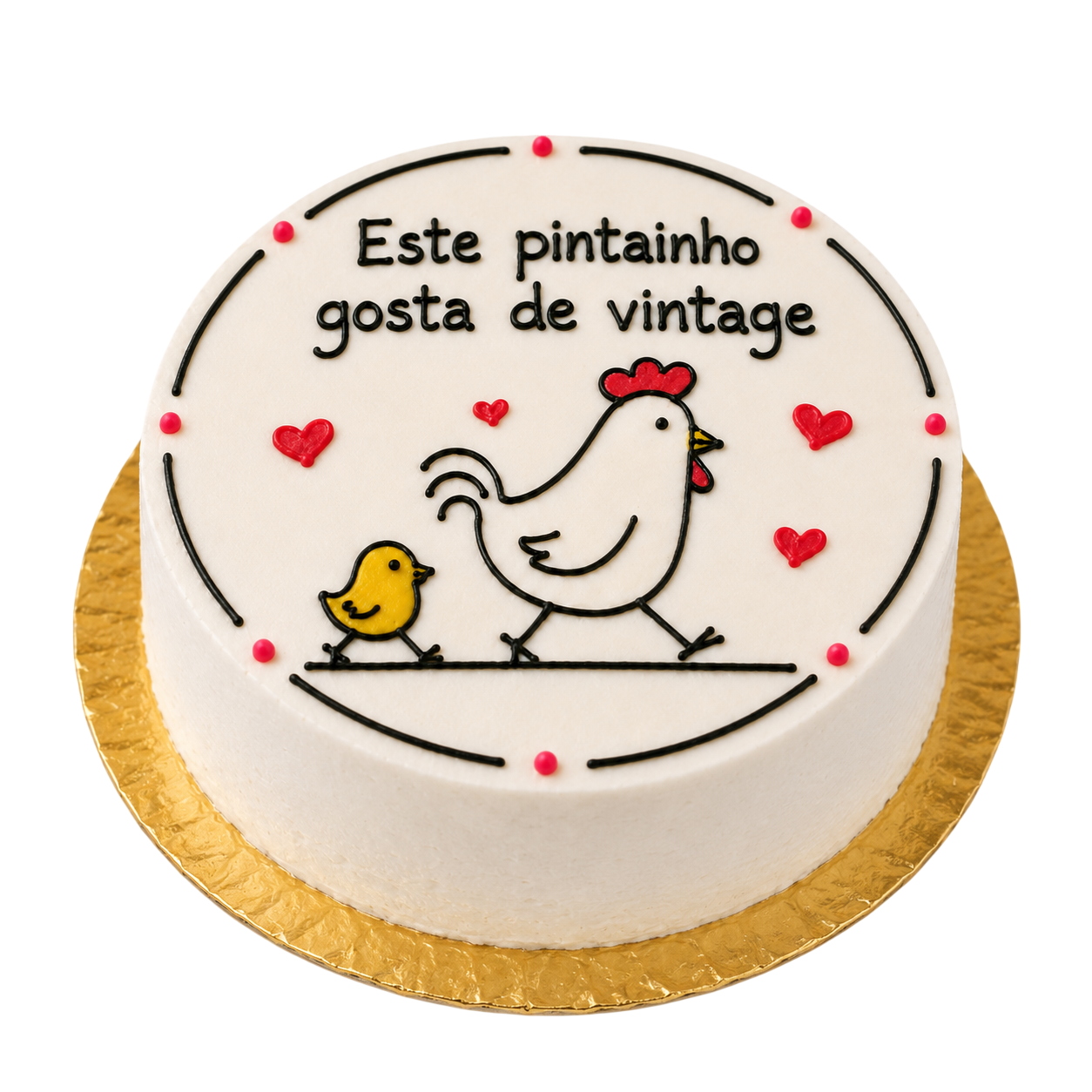 Bento Cake “Este Pintainho Gosta de Vintage” 3