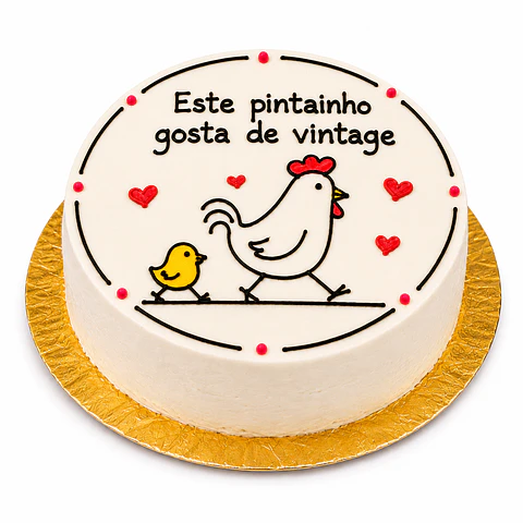Bento Cake “Este Pintainho Gosta de Vintage”