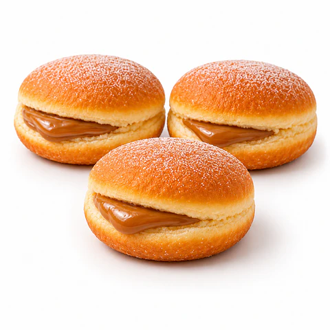Bolas de Berlim com Creme Doce de Leite