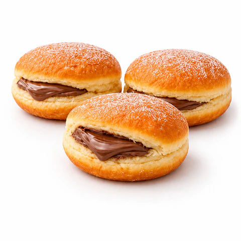 Bolas de Berlim com Creme de Chocolate