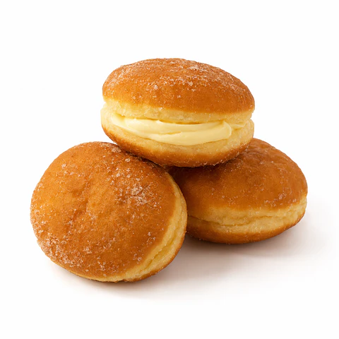 Bolas de Berlim com Creme de Manteiga