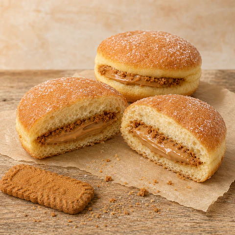 Bolas de Berlim com Creme Biscoff
