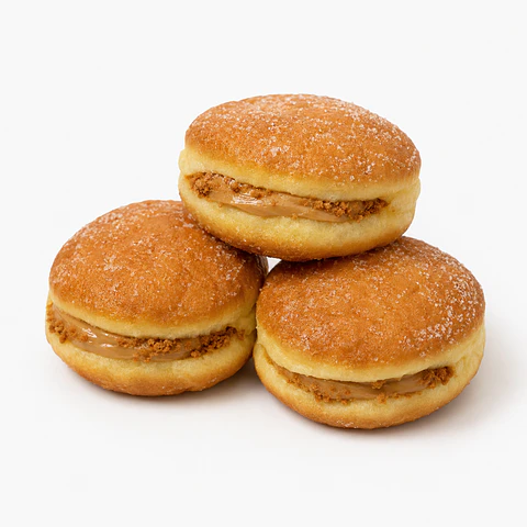 Bolas de Berlim com Creme Biscoff