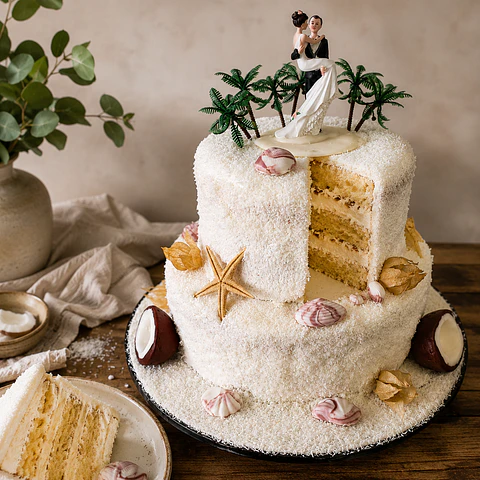 Bolo Casamento Tropical