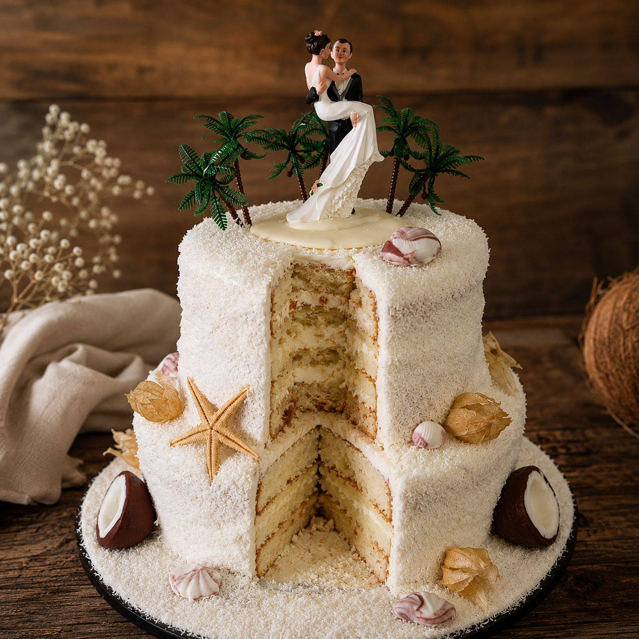 Bolo Casamento Tropical 7