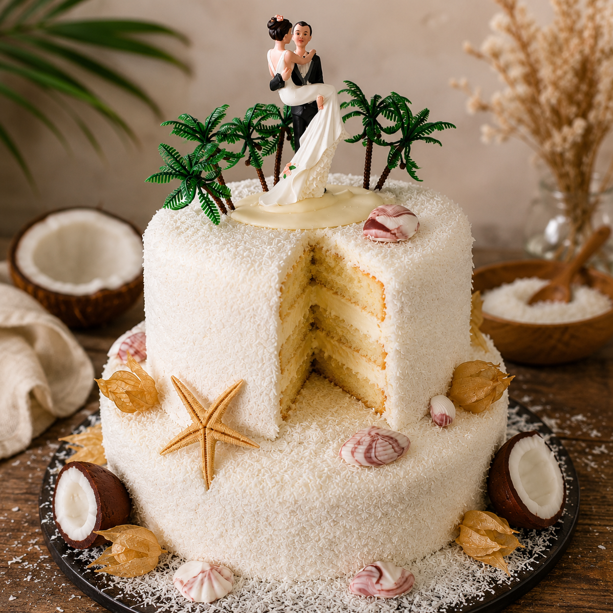 Bolo Casamento Tropical 8