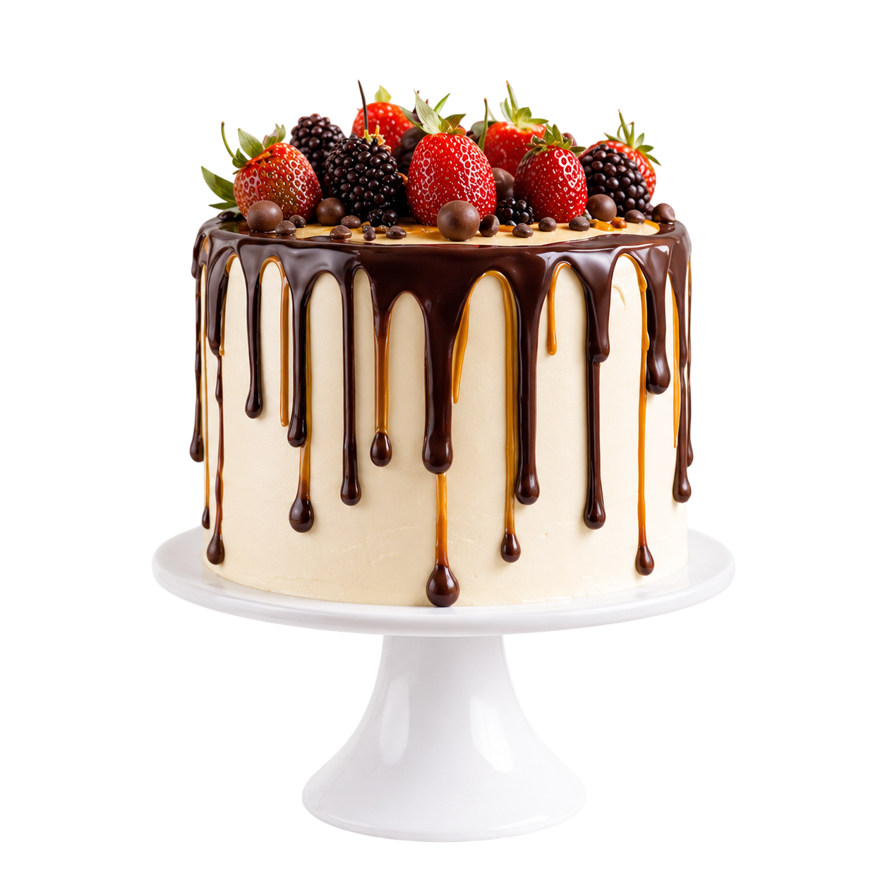 Drip Cake de Baunilha com Ganache de Chocolate 3