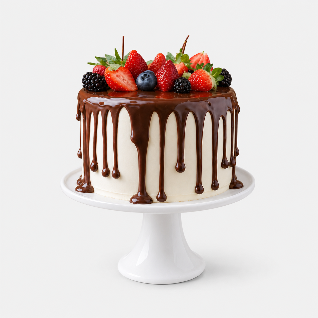 Drip Cake de Baunilha com Frutos Vermelhos 7