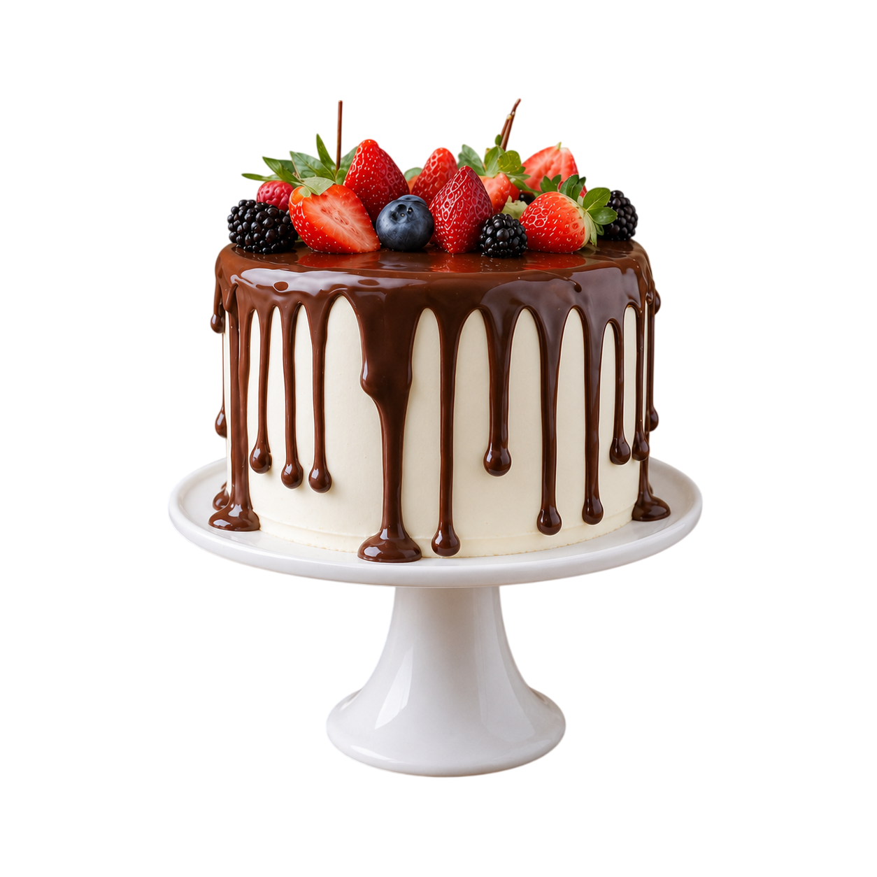 Drip Cake de Baunilha com Frutos Vermelhos 5