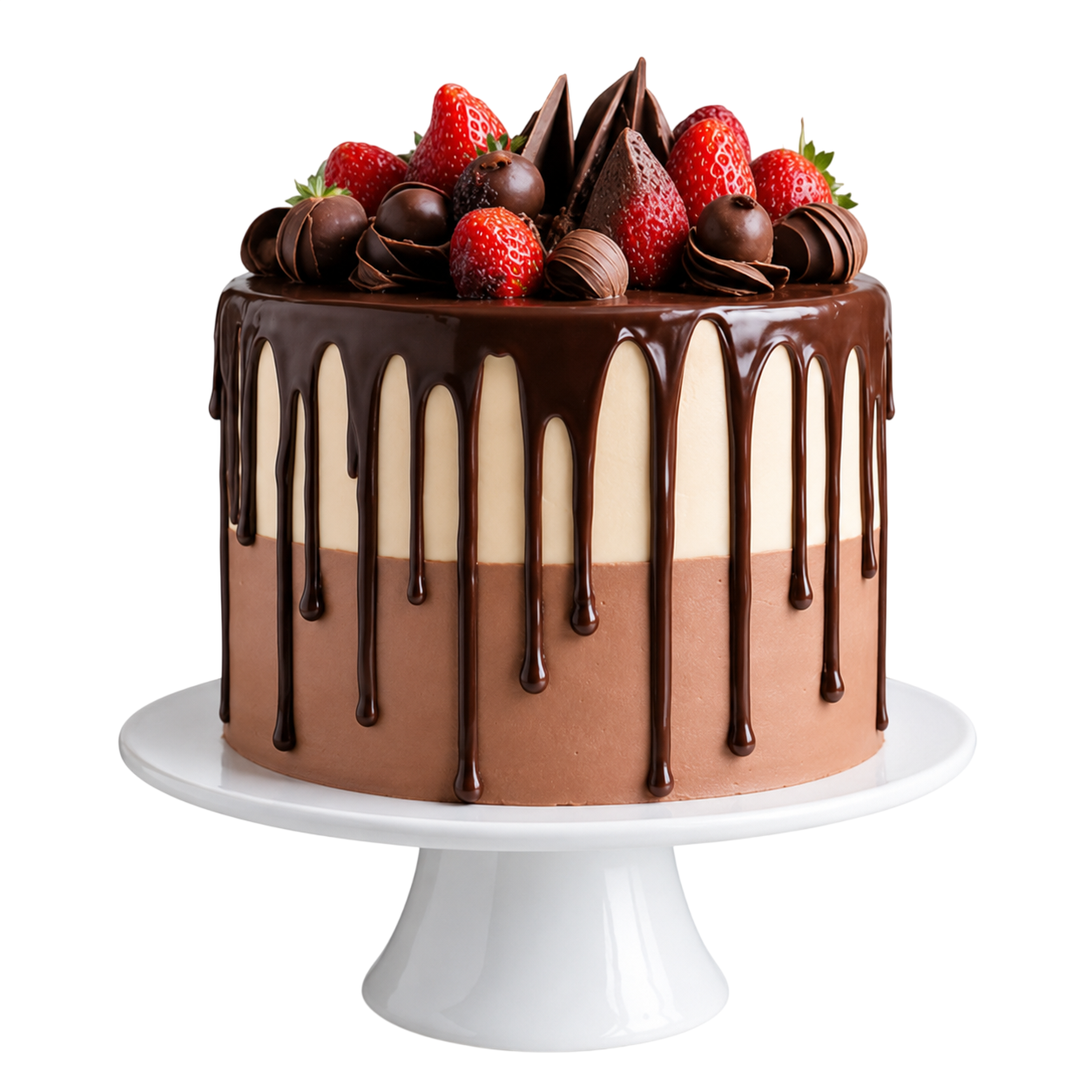 Drip Cake Chocolate com Morangos Frescos 3