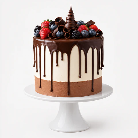 Drip Cake Red Velvet com Chocolate