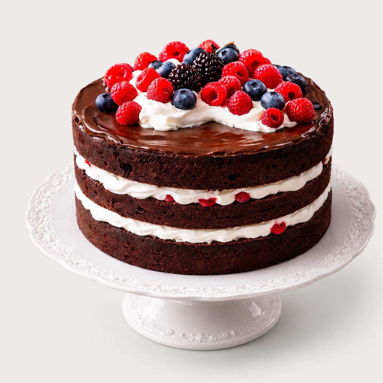 Naked Cake de Chocolate com Ganache 3