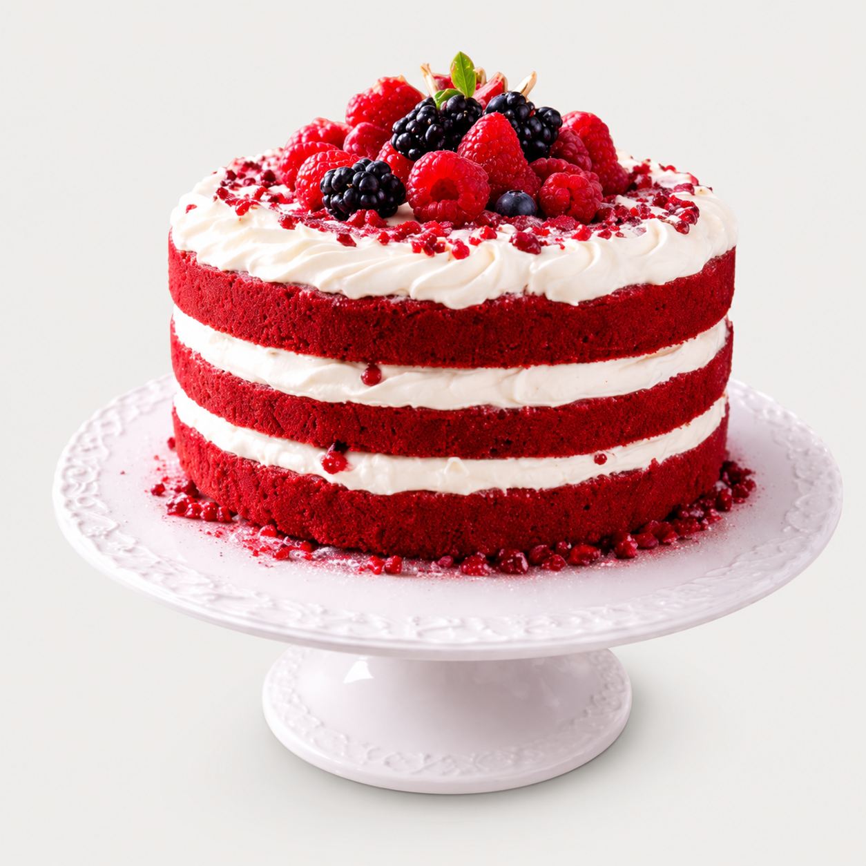 Naked Cake Red Velvet com Frutos Vermelhos 3