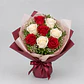 Bouquet de 8 Rosas Vermelhas e Brancas - Thumbnail 1