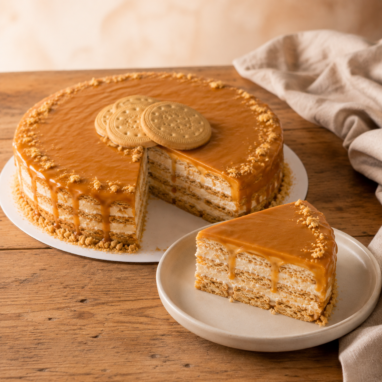 Bolo de Bolacha com Caramelo Salgado 3
