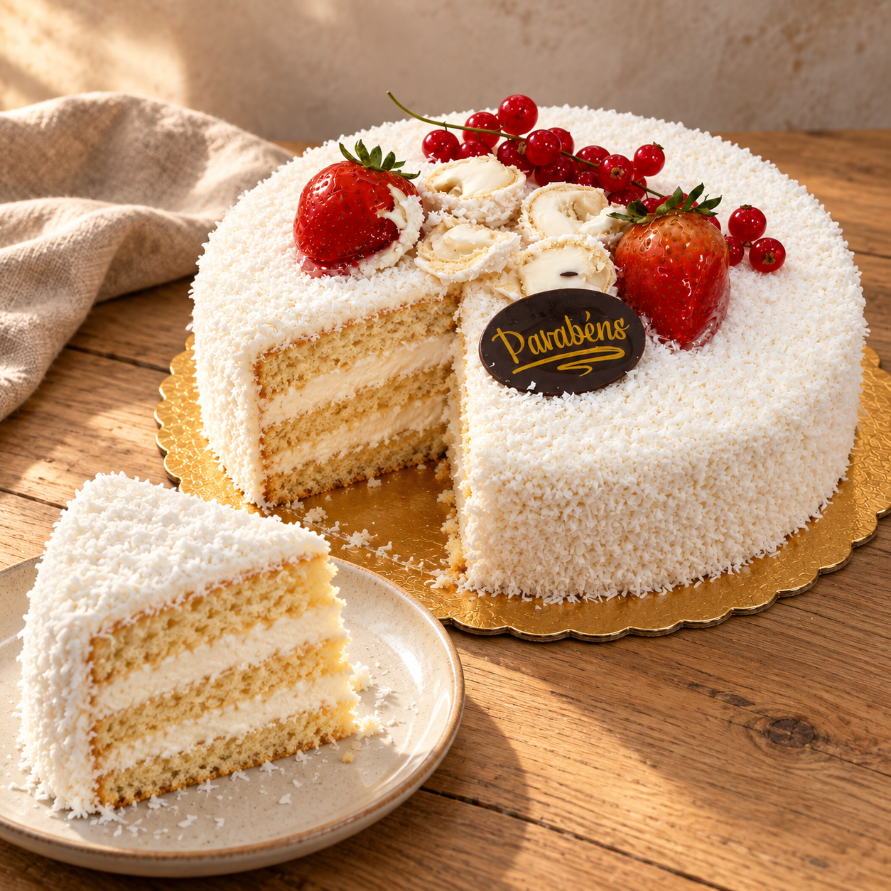 Bolo de Coco com Frutos Vermelhos 2