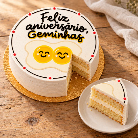 Bento Cake "Feliz Aniversário, Geminhas"