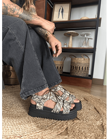 Sandalia Siena Print Cafe