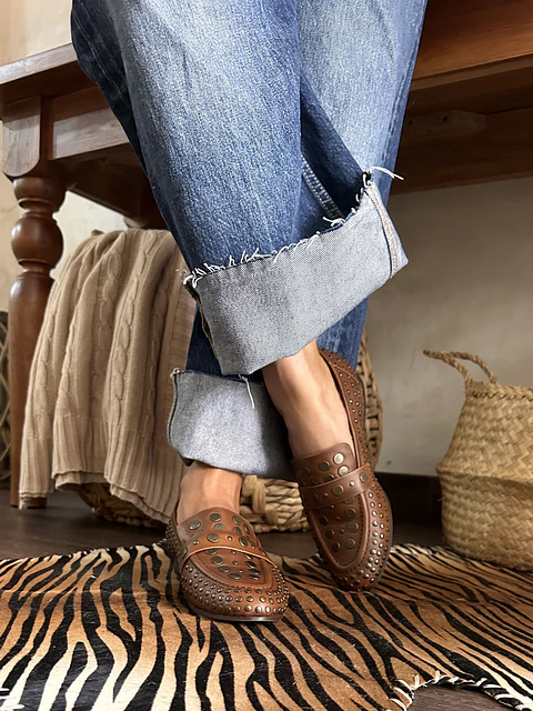 Mocasines Monaco Canela