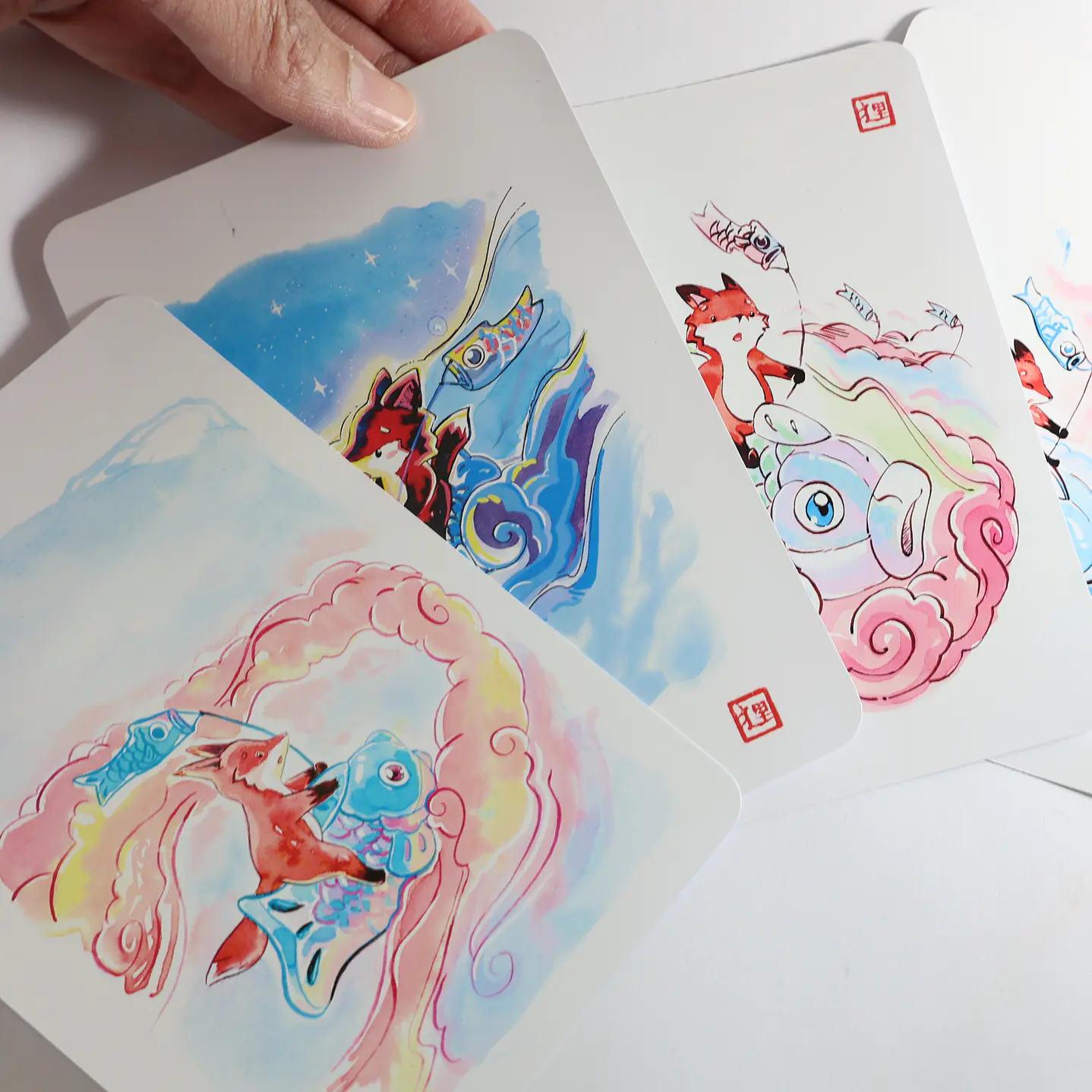 Colección Zorritos Koinobori con postales de regalo 6