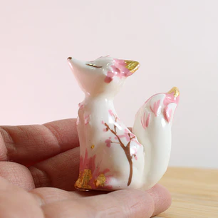 Small Fox Not ceramic Pink