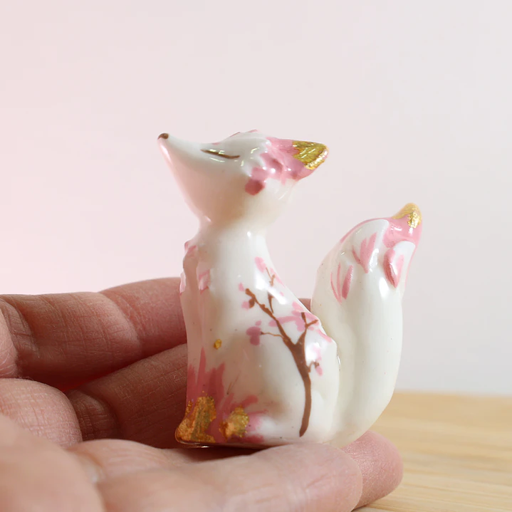 Small Fox Not ceramic Pink 1