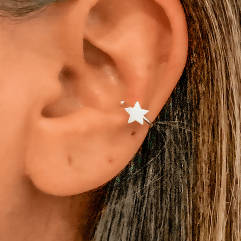 Aros Ear Cuff Estrella de los Milagros 