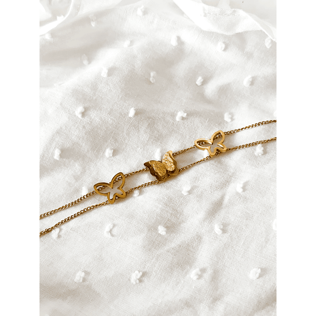 Pulsera Mariposas Love Gold