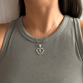 Collar Bichota Heart Cross 