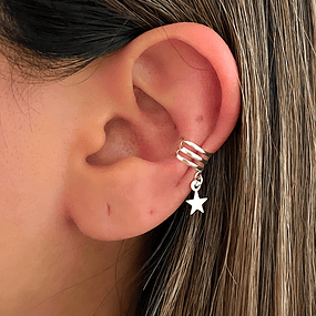 Ear cuff triple con estrella - Manifest