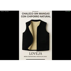 Chaleco con Chiporro Natural -XL / L /M 