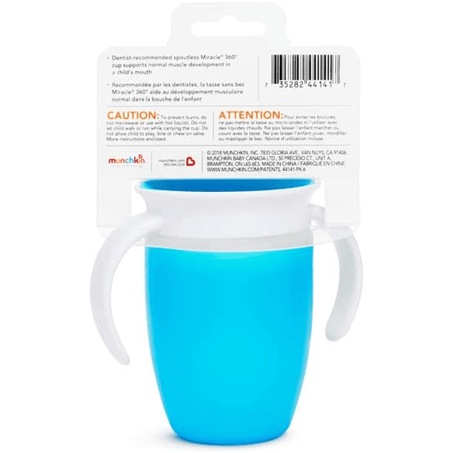Munchkin - Vaso Antiderrame Miracle® 360° Azul - 207 ml